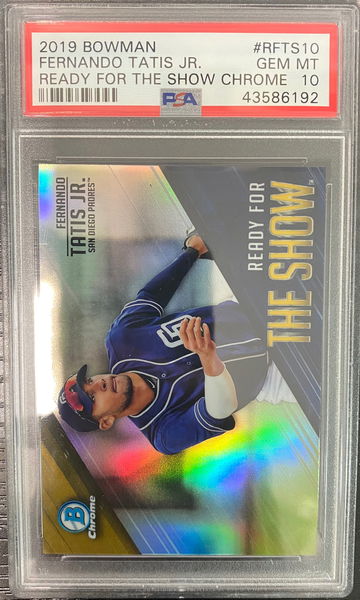 2019 bowman chrome ready for the show Fernando tatis jr. RC Rookie PSA 10