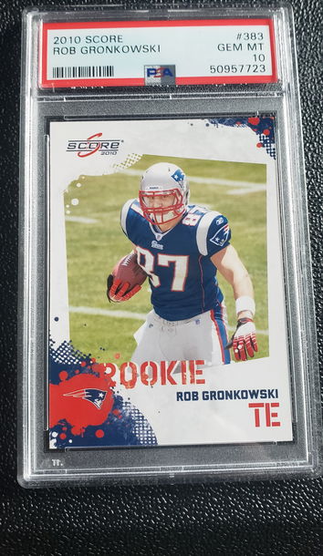 2010 Score Rob Gronkowski psa 10 383
