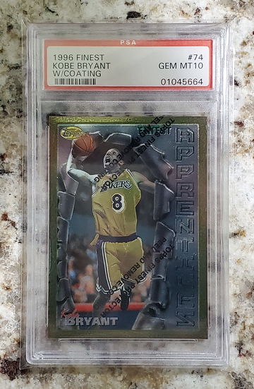 1996 Topps Finest w/Coating KOBE BRYANT PSA 10