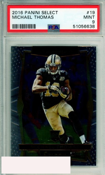 2016 PANINI SELECT MICHAEL THOMAS #19 ROOKIE NEW ORLEANS SAINTS PSA MINT 9