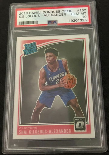 2018 Donruss Optic #162 Shai Gilgeous-Alexander Rated Rookie RC PSA 10 Gem Mint