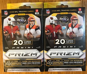x2 Prizm 2020 Football Hangers (20 cards each) Sealed