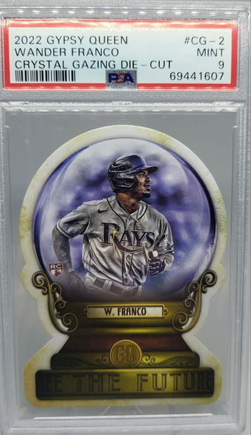 2022 Topps Gypsy Queen #CG-2 Wander Franco RC Crystal Gazing Die-Cut PSA 9