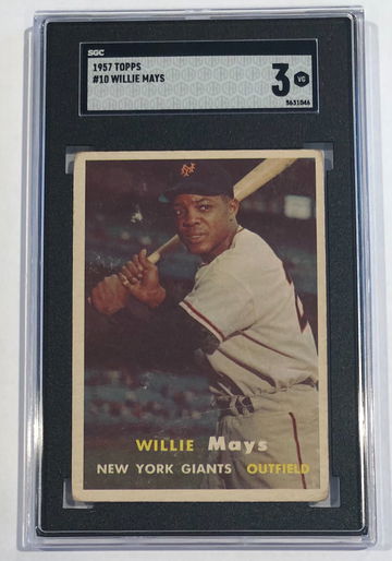 1957 Topps #10 Willie Mays SGC 3