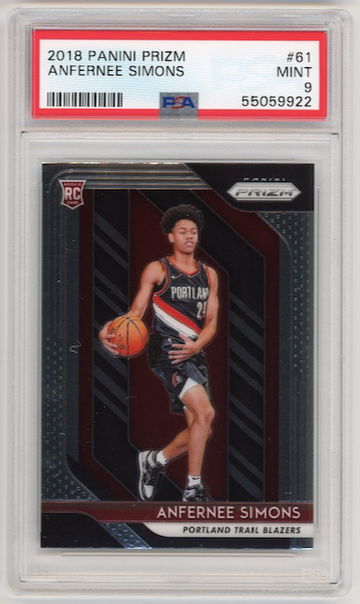 Anfernee Simons 2018 Prizm PSA 9 Rookie