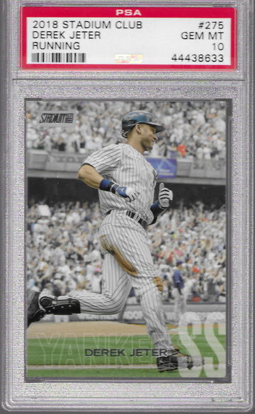 Derek Jeter 2018 Stadium Club #275 SP Running PSA 10