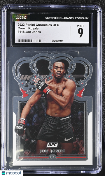 2022 Panini Chronicles UFC Jon Jones #118 Crown Royale CGC 9