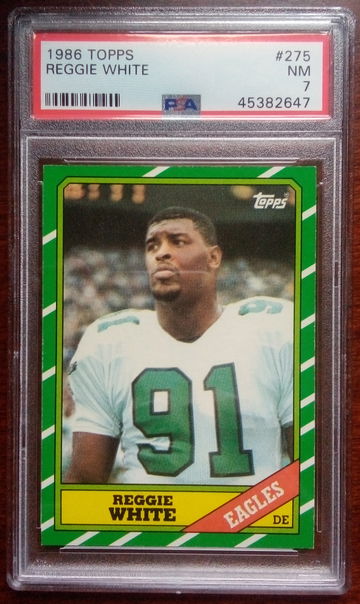 1986 Topps Reggie White #275 PSA 7 NM Rookie