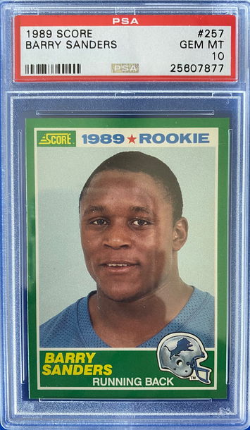 1989 Score #257 Barry Sanders PSA 10 RC