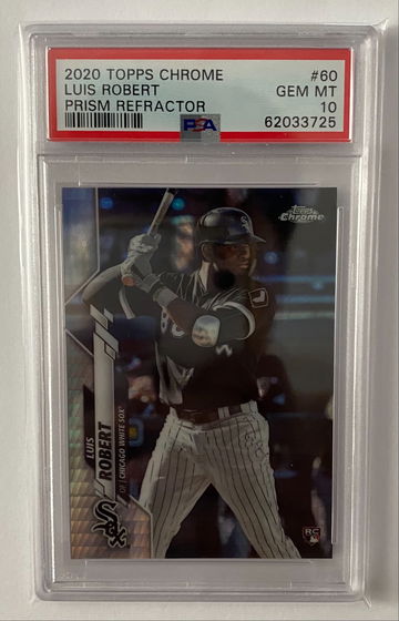 2020 Topps Chrome Luis Robert Prism Refractor 60 PSA 10