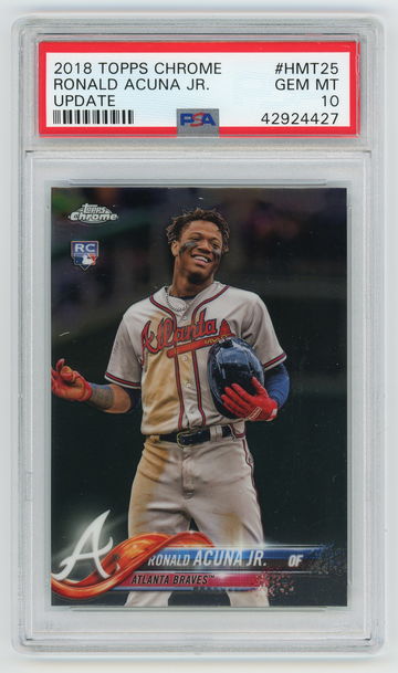 2018 Topps Chrome Update Ronald Acuna Jr #HMT25 PSA 10