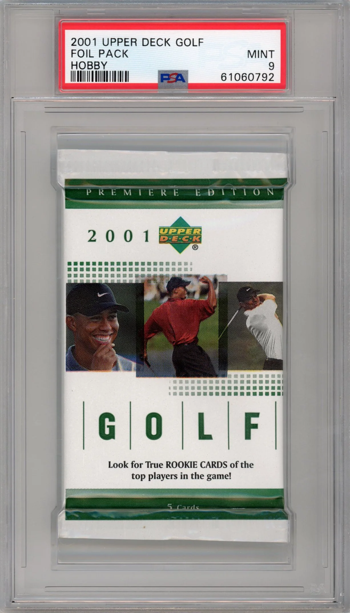 2001 Upper Deck Golf-Foil Pack Foil Pack Hobby PSA 9