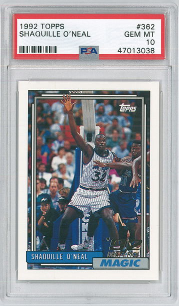 1992 Topps Shaquille O'Neal #362 PSA 10