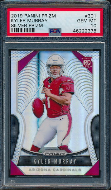 2019 Panini Prizm Kyler Murray 301 Silver Prizm RC - PSA 10