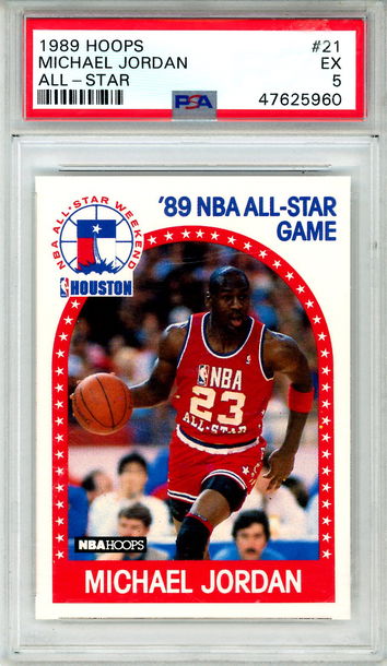 1989 Hoops Michael Jordan #21 All Star PSA 5