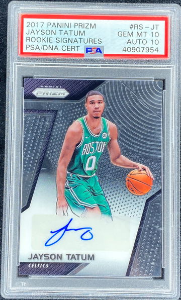 2017 Jayson Tatum Rookie Signatures prizm psa 10/auto 10