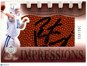 PEYTON MANNING 2002 Upper Deck Sweet Spot Impressions Auto Autograph 260/450