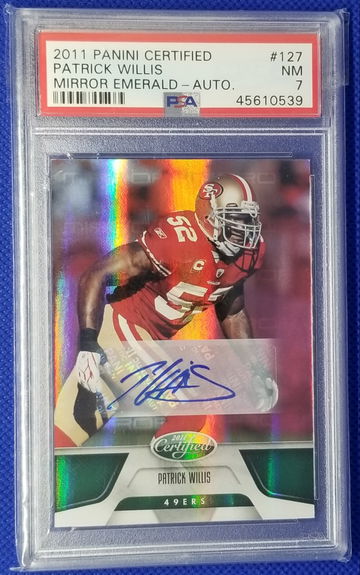 2011 Patrick Willis Mirror Emerald Auto PSA 7 numbered /5 49'ers