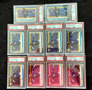 (10) 2019 Topps Chrome Fernando Tatis PSA 10 RC #203 ROOKIE CARD LOT OF 10