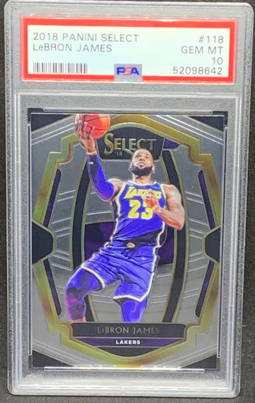 2018 Panini Select Premier Level LeBron James #118 PSA 10 Gem Mint