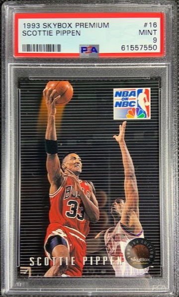 1993-94 Skybox Premium Scottie Pippen #16 PSA 9 MINT Chicago Bulls HOF 