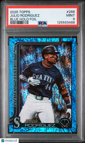2025 Topps Julio Rodriguez #266 Blue Holo Foil /150 PSA 9