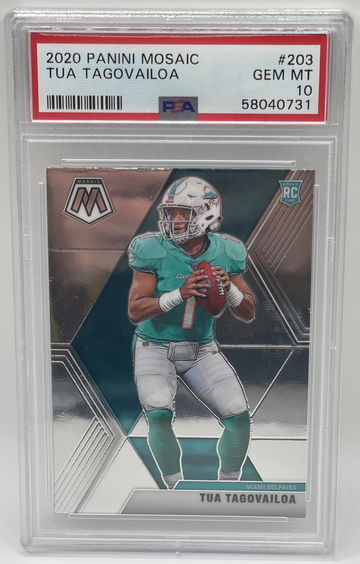 Tua Tagovailoa 2020 Panini Mosaic Rookie RC #203 PSA 10