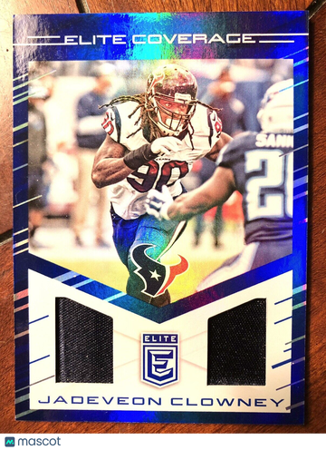 Jadeveon Clowney 2016 Donruss Elite Coverage Dual Jersey PATCH #EC-JC Texans