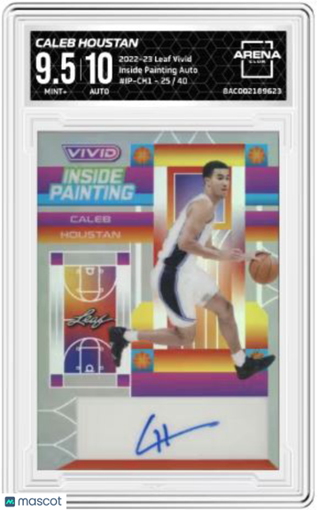 2023 2022-23 Leaf Vivid Caleb Houstan #IP-CM1 Inside Painting Auto /40 Arena Club 9.5 Auto 10