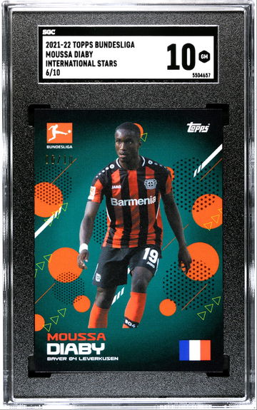 2021-22 Topps Bundesliga International Stars Moussa Diaby 06/10 SGC 10