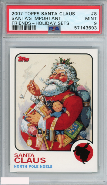 2007 TOPPS SANTA CLAUS SANTAS IMPORTANT FRIENDS #8 HOLIDAY SETS PSA 9 MINT
