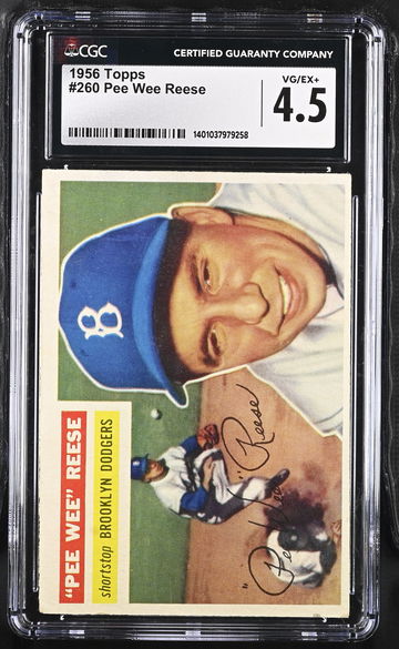 1956 TOPPS PEE WEE REESE #260 CGC 4.5 BS.E1.37