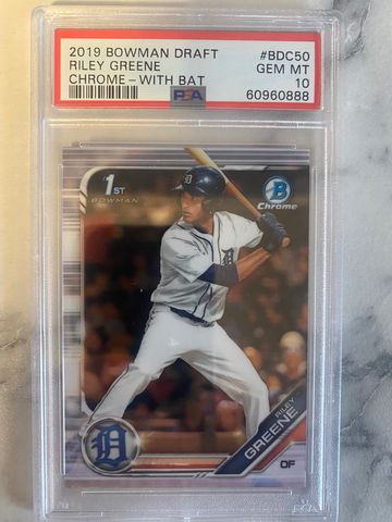 Riley Greene 2019 Bowman Draft Chrome PSA 10 