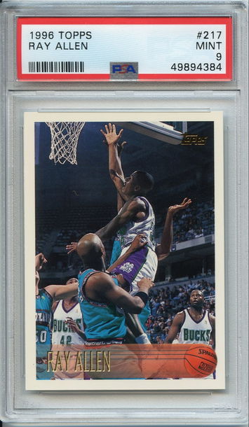 Ray Allen 1996 Topps Rookie PSA 9 NEP