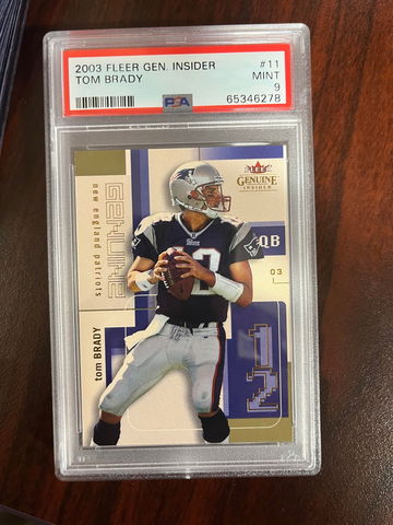 2003 FLeer Genuine Insider Tom Brady PSA 9