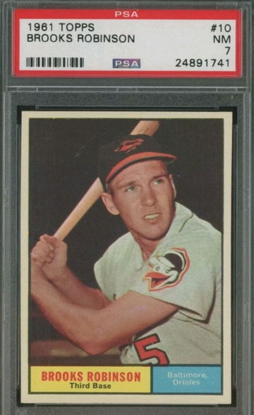 1961 Topps #10 Brooks Robinson HOF PSA 7 NM