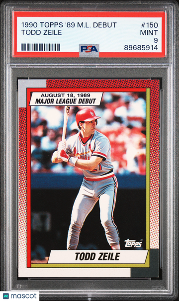 1990 Topps '89 M.L. Debut Todd Zeile #150 PSA 9