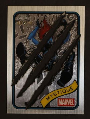 2025 Topps Chrome Marvel Mystique Clawed Refractor Stainless Steel 03/20 #7