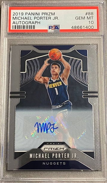 2019 Panini Prizm SSP MICHAEL PORTER JR. AUTO PSA 10 GEM MINT #88