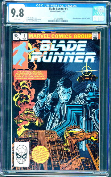 Blade Runner #1 (1982) CGC 9.8 -- White pages; Movie adaptation; Archie Goodwin