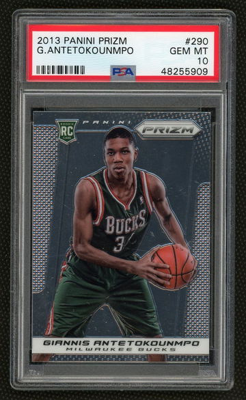 2013 Giannis Antetokounmpo Panini Prizm Rookie PSA 10 Gem Mint