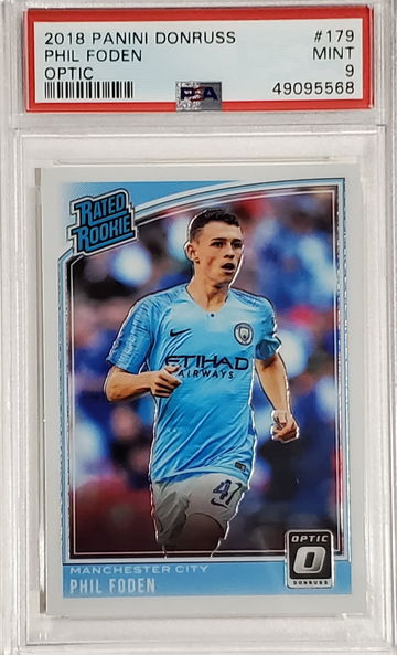 2018 Donruss Optic Phil Foden PSA 9 Mint
