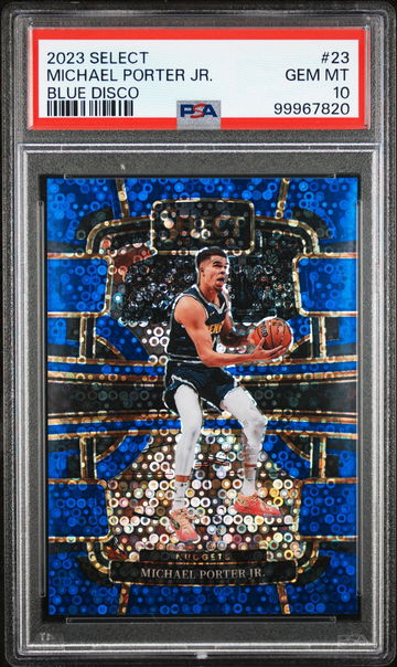 2023 Panini Select Blue Disco Michael Porter Jr. #23 Prizm /25 PSA 10