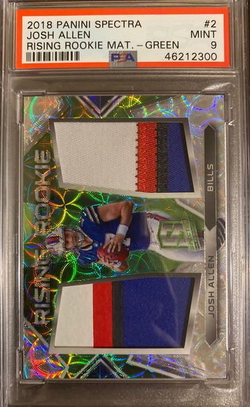 Josh Allen Spectra Rising Rookie Green /50 PSA 9