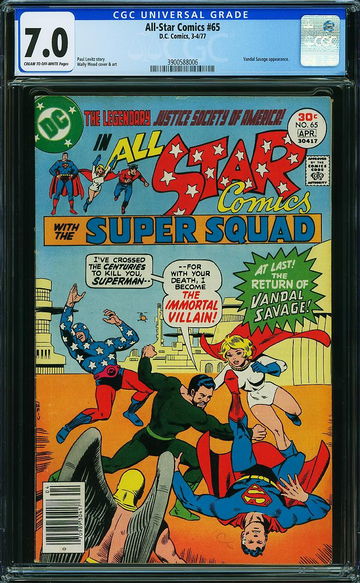 ALL STAR COMICS #65, CGC 7.0 FVF