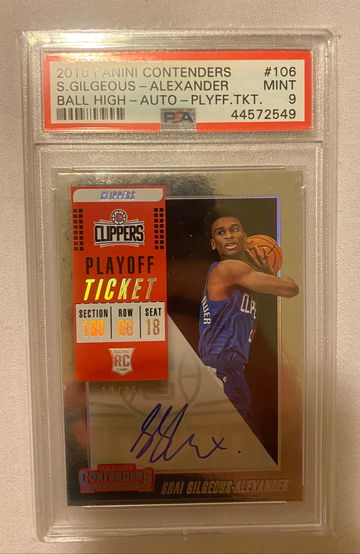 2018 Shai Gilgeous Alexander Contenders Auto /35 POP 5 (None Higher)