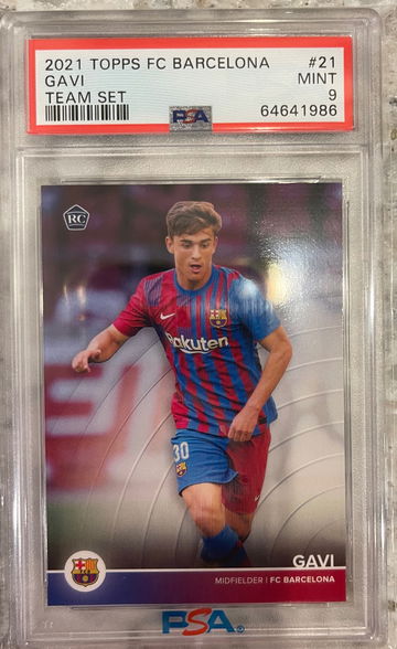 GAVI 2021 Topps FC Barcelona Team Set RC PSA 9 Mint