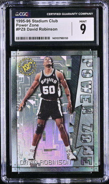 1995-96 DAVID ROBINSON STADIUM CLUB POWER ZONE #PZ8 CGC 9 BK.C1.73