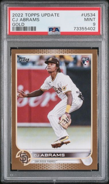 PSA 9 2022 Topps Update CJ Abrams Gold /2022