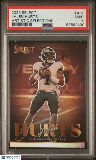JALEN HURTS 2022 Select Artistic Selections SSP Case Hit #AS3 PSA 9 Mint EAGLES